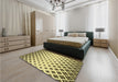 Patterned Oak Brown Rug in a Bedroom, pat833yw