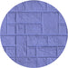 Square Patterned Sky Blue Rug, pat834blu
