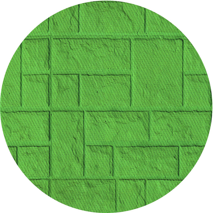 Square Machine Washable Transitional Lime Green Rug in a Living Room, wshpat834grn