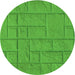 Square Machine Washable Transitional Lime Green Rug in a Living Room, wshpat834grn