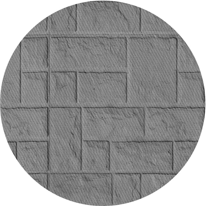 Square Patterned Ash Gray Rug, pat834gry