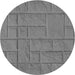 Square Patterned Ash Gray Rug, pat834gry