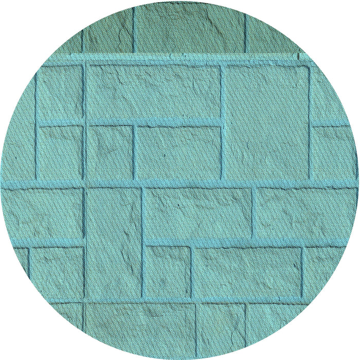 Square Machine Washable Transitional Dark Mint Green Rug in a Living Room, wshpat834lblu