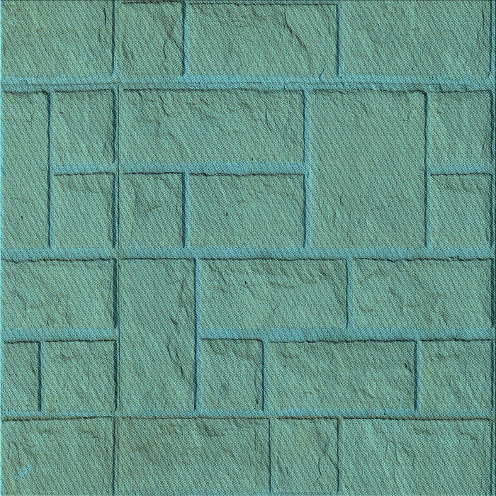 Round Patterned Dark Mint Green Rug, pat834lblu