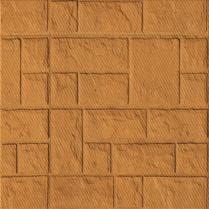 Round Patterned Dark Orange Rug, pat834org