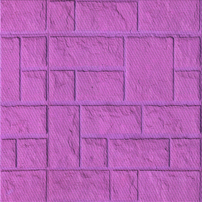 Round Patterned Bright Neon Pink Purple Rug, pat834pur