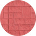 Square Patterned Red Rug, pat834rd