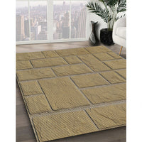 Patterned Reddish Brown Novelty Rug, pat834
