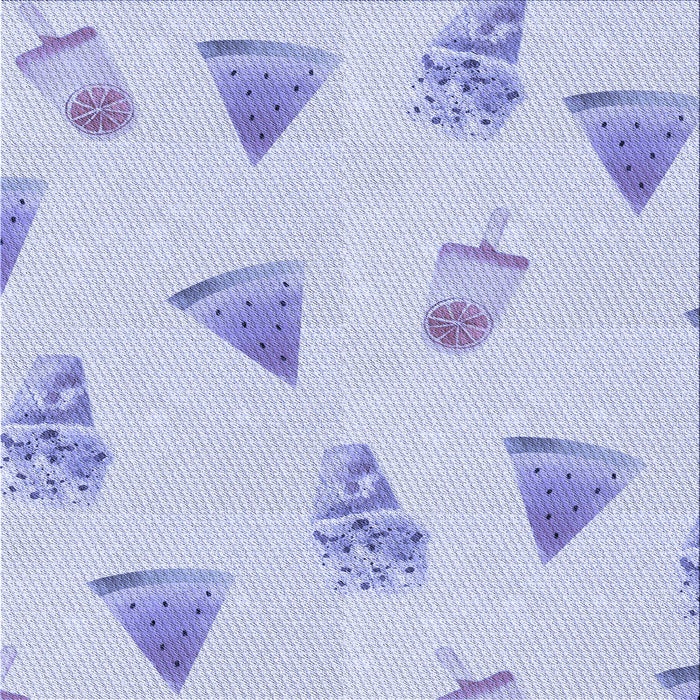 Round Patterned Blue Rug, pat835blu