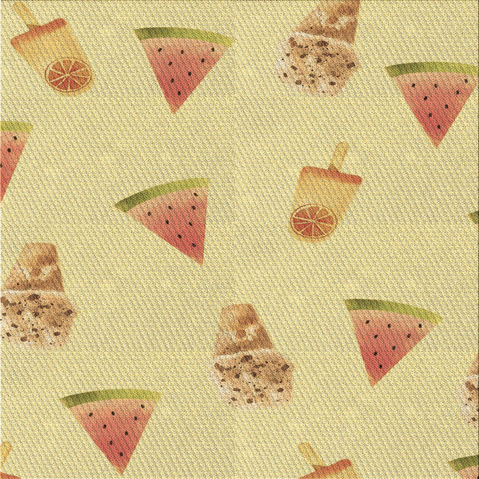 Round Patterned Golden Gold Rug, pat835brn