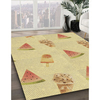 Patterned Golden Gold Rug, pat835brn