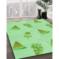 Patterned Green Rug, pat835grn
