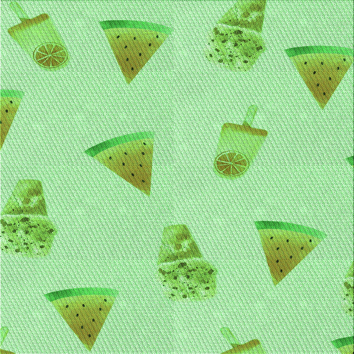 Round Patterned Green Rug, pat835grn