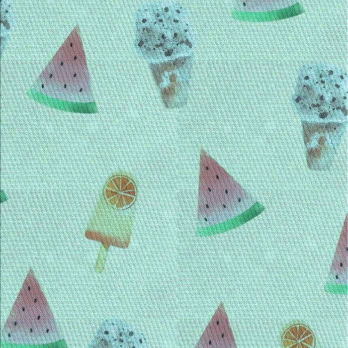 Patterned Light Aquamarine Green Rug, pat835lblu