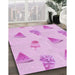 Machine Washable Transitional Violet Purple Rug in a Family Room, wshpat835pur