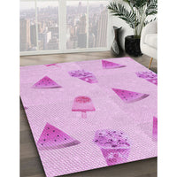 Patterned Violet Purple Rug, pat835pur
