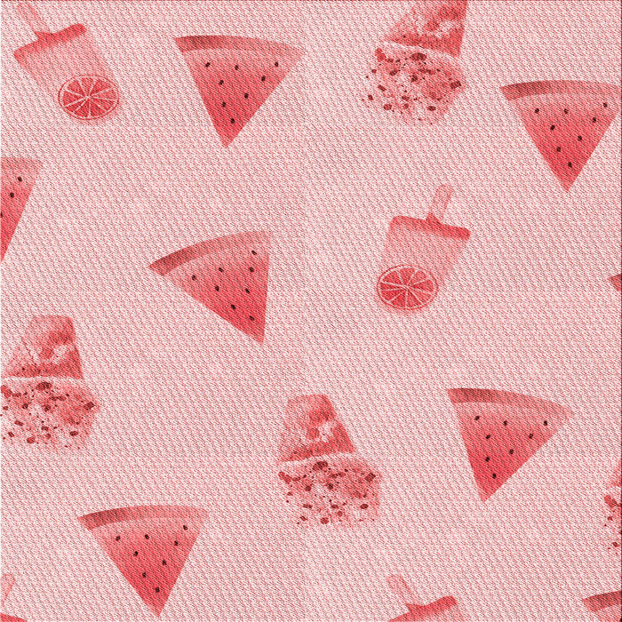 Round Patterned Light Red Pink Rug, pat835rd