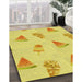 Machine Washable Transitional Yellow Rug in a Family Room, wshpat835yw