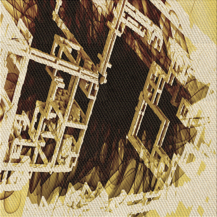 Round Patterned Bakers Brown Rug, pat836brn