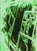 Machine Washable Transitional Deep Emerald Green Rug, wshpat836grn
