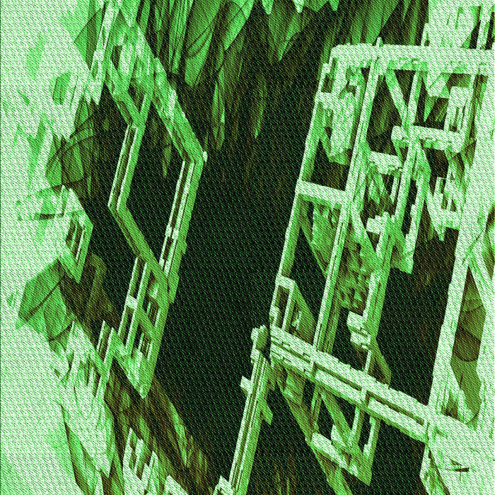 Patterned Deep Emerald Green Rug, pat836grn