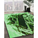 Machine Washable Transitional Deep Emerald Green Rug in a Family Room, wshpat836grn