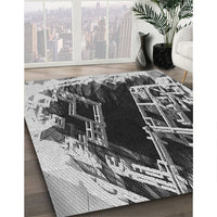 Patterned Cloud Gray Rug, pat836gry