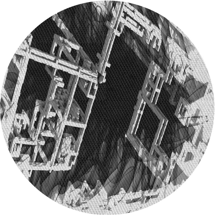 Square Patterned Cloud Gray Rug, pat836gry