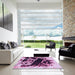 Machine Washable Transitional Pastel Purple Pink Rug in a Kitchen, wshpat836pur