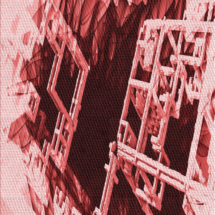 Machine Washable Transitional Cranberry Red Rug, wshpat836rd