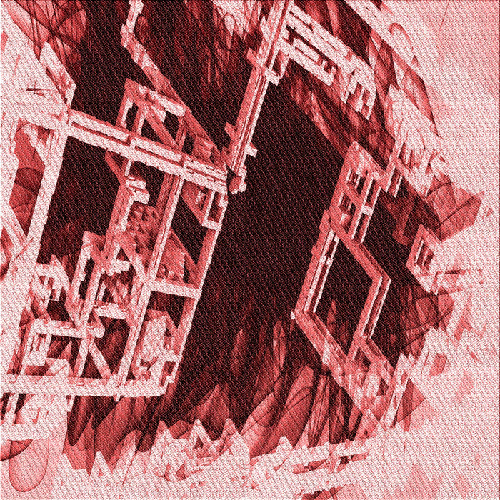 Round Patterned Cranberry Red Rug, pat836rd