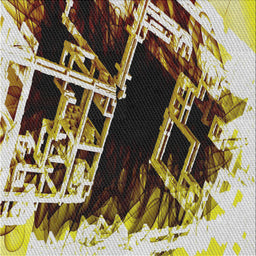 Sideview of Machine Washable Transitional Brown Rug, wshpat836