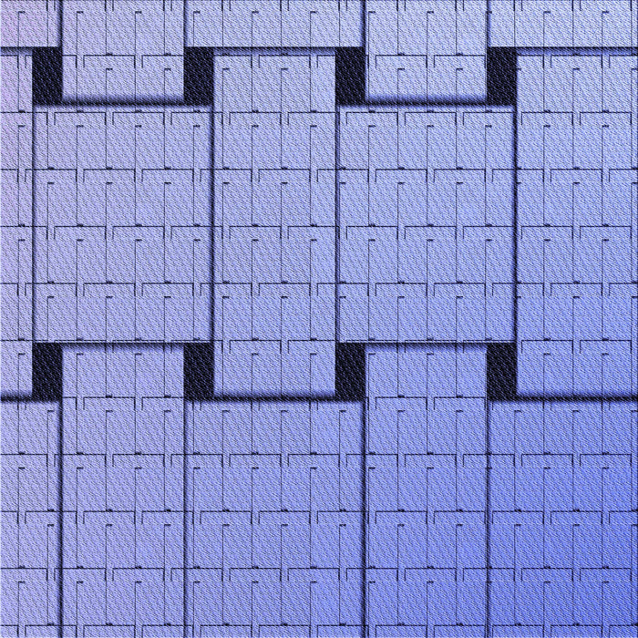 Round Patterned Jeans Blue Rug, pat837blu