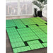 Machine Washable Transitional Neon Green Rug in a Family Room, wshpat837grn