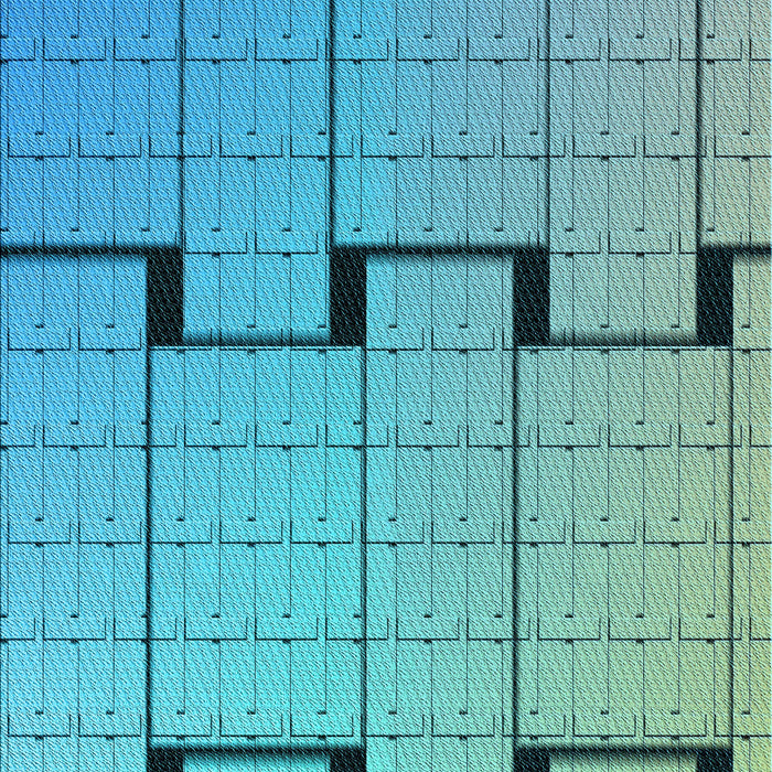 Patterned Bright Turquoise Blue Rug, pat837lblu