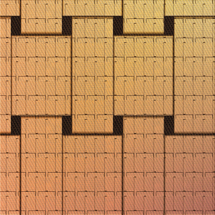 Round Patterned Orange Rug, pat837org