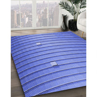 Patterned Sky Blue Rug, pat838blu