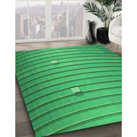 Patterned Neon Green Rug, pat838grn