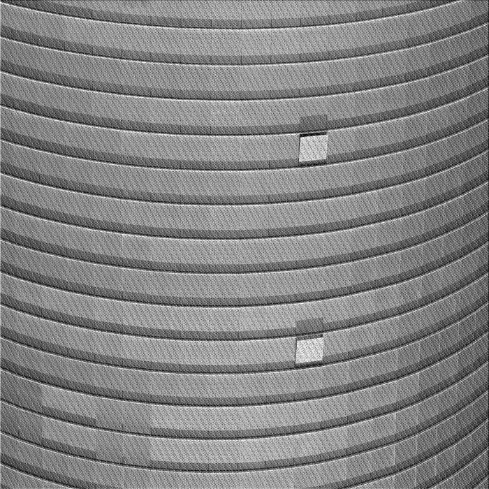 Round Patterned Ash Gray Rug, pat838gry