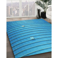 Patterned Blue Rug, pat838lblu