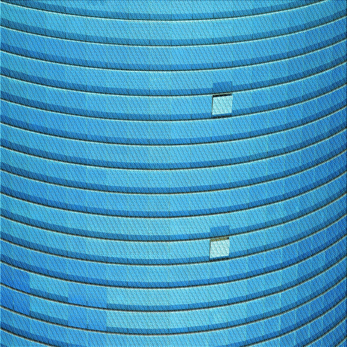 Round Patterned Blue Rug, pat838lblu