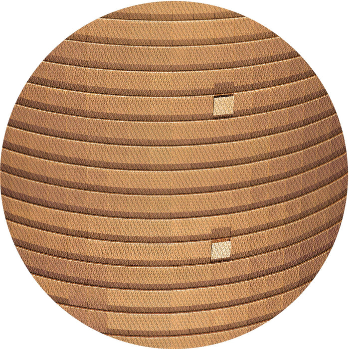 Square Patterned Orange Rug, pat838org