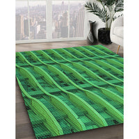 Patterned Forest Green Rug, pat839grn