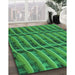 Patterned Forest Green Rug in Family Room, pat839grn