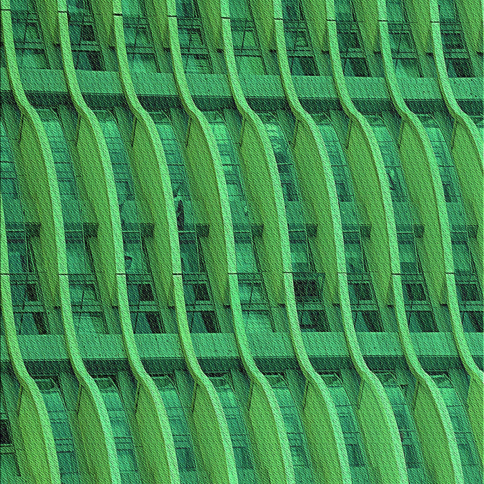 Machine Washable Transitional Forest Green Rug, wshpat839grn