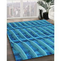 Patterned Blue Rug, pat839lblu