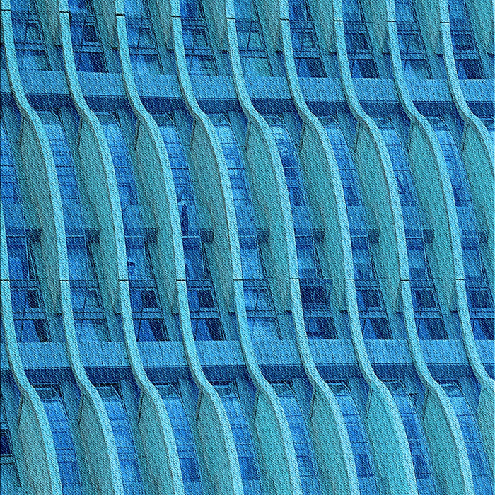 Machine Washable Transitional Blue Rug, wshpat839lblu