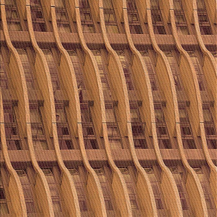 Patterned Saddle Brown Rug, pat839org