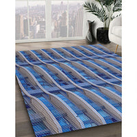 Patterned Blue Novelty Rug, pat839