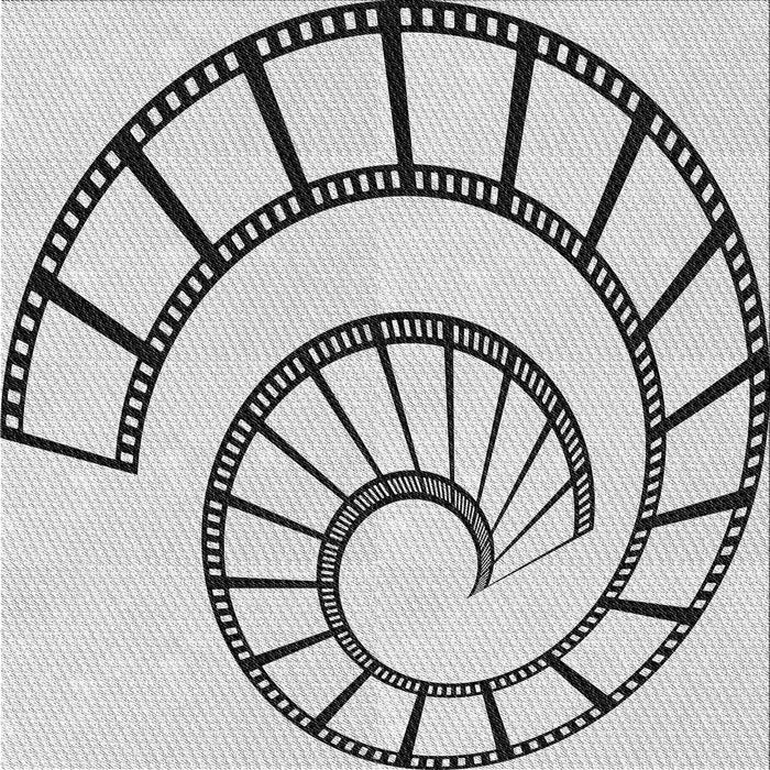 Square Patterned Off-White Novelty Rug, pat83